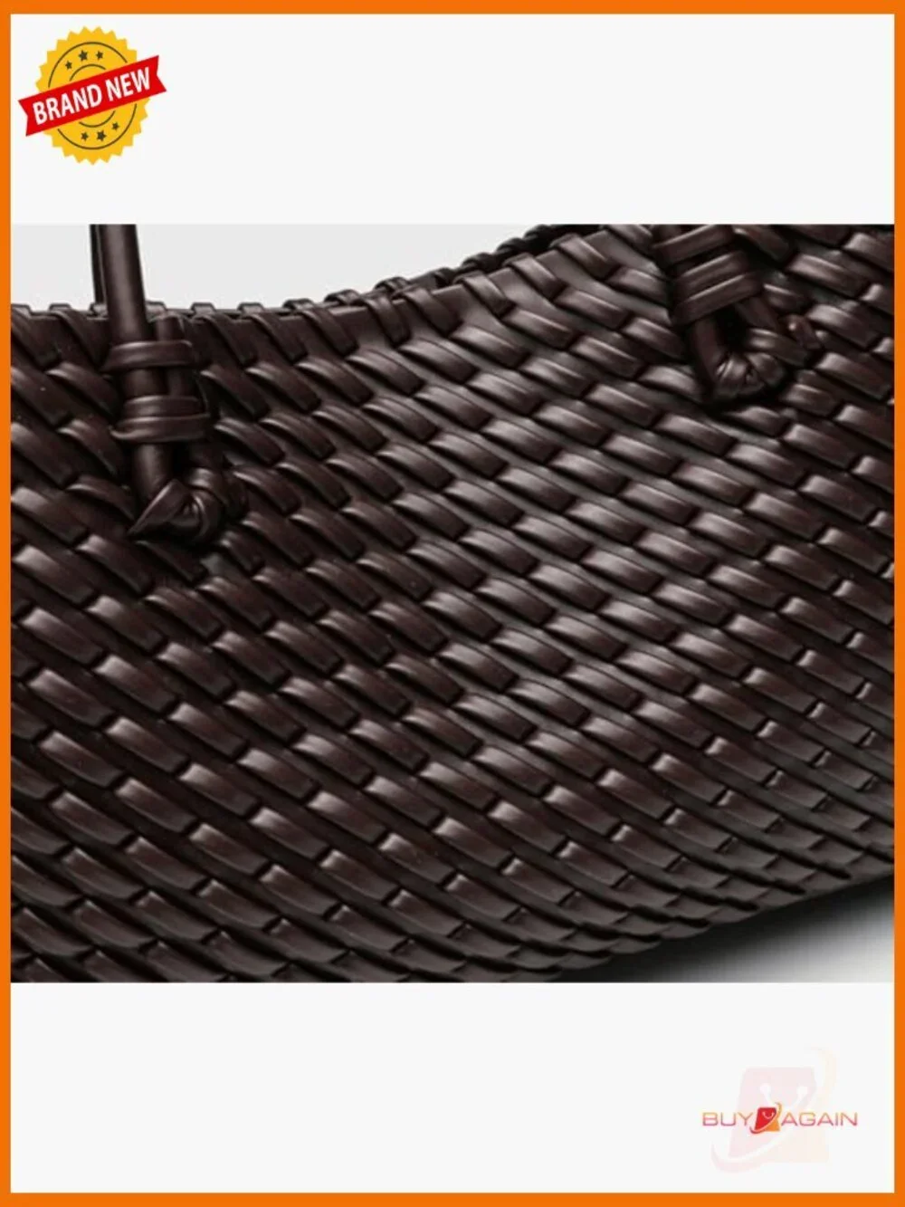 Slouchy PU Leather Woven Tote Bag Hobo Shoulder Crossbody Purse Satchel